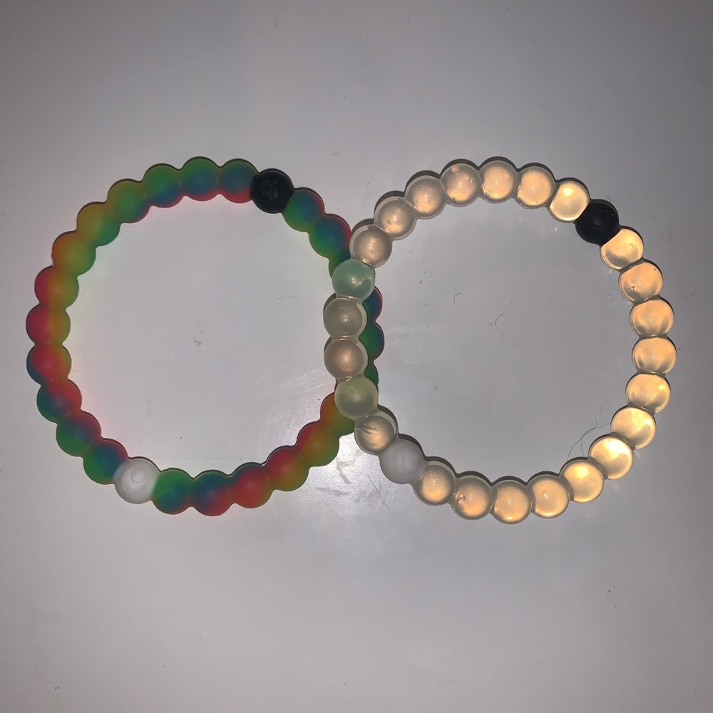 Rainbow and Clear Lokai Bracelets
